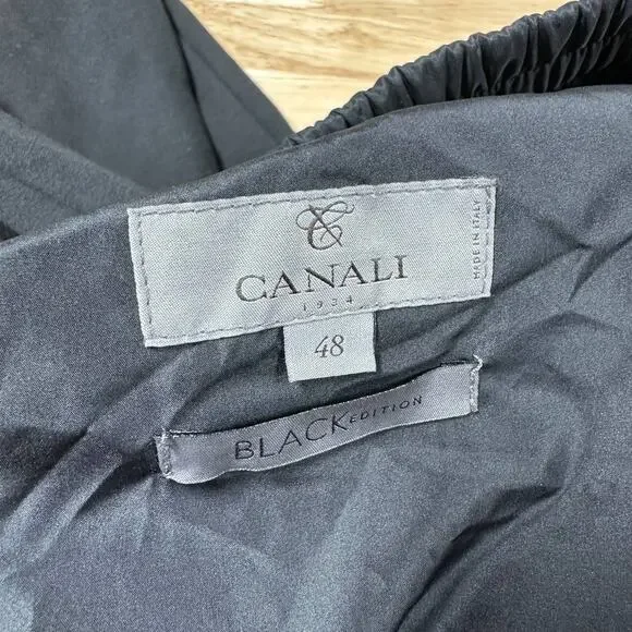 Canali NWOT Black Edition Tonal Tech Joggers Black Size 48 (US 32) Zip Pocket